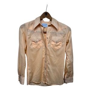 Vintage Tru-West Rockmount Ranch Wear Pearl Snap Man Style Made in USA 34